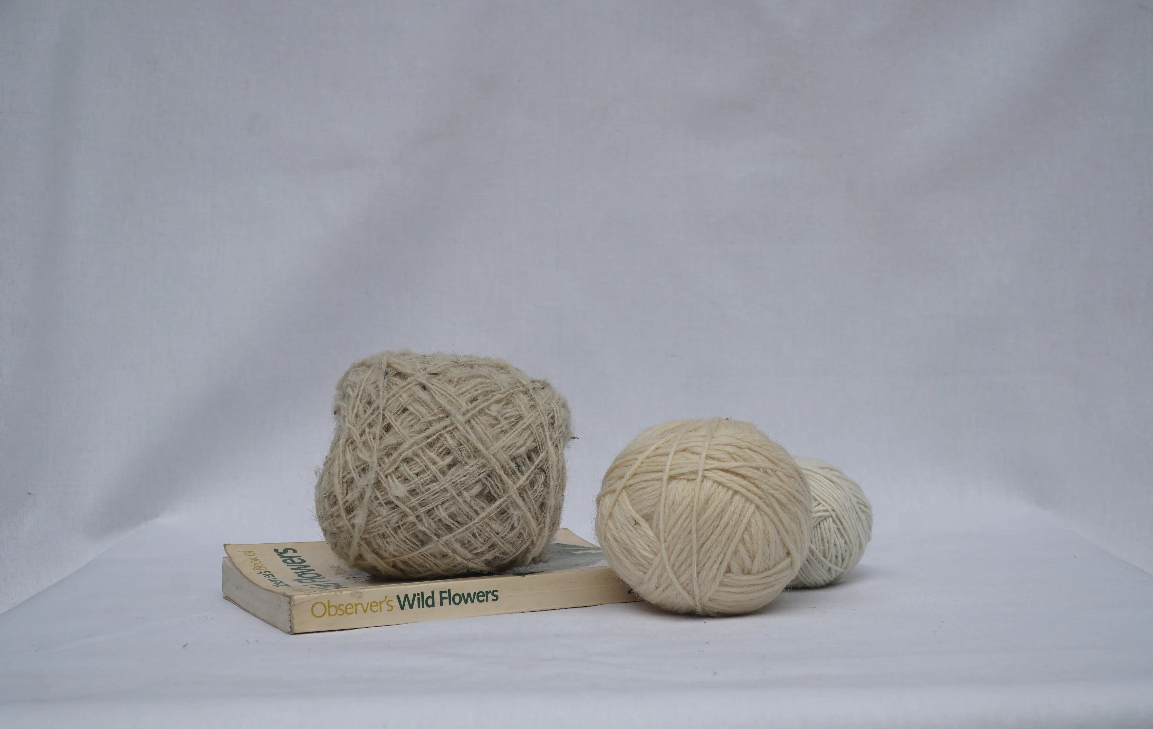 Raw Heritage: Pure Hand-Spun Desi Oon (Undyed Heather & Cream)