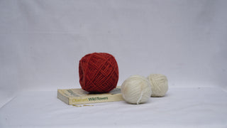 Red wool yarn