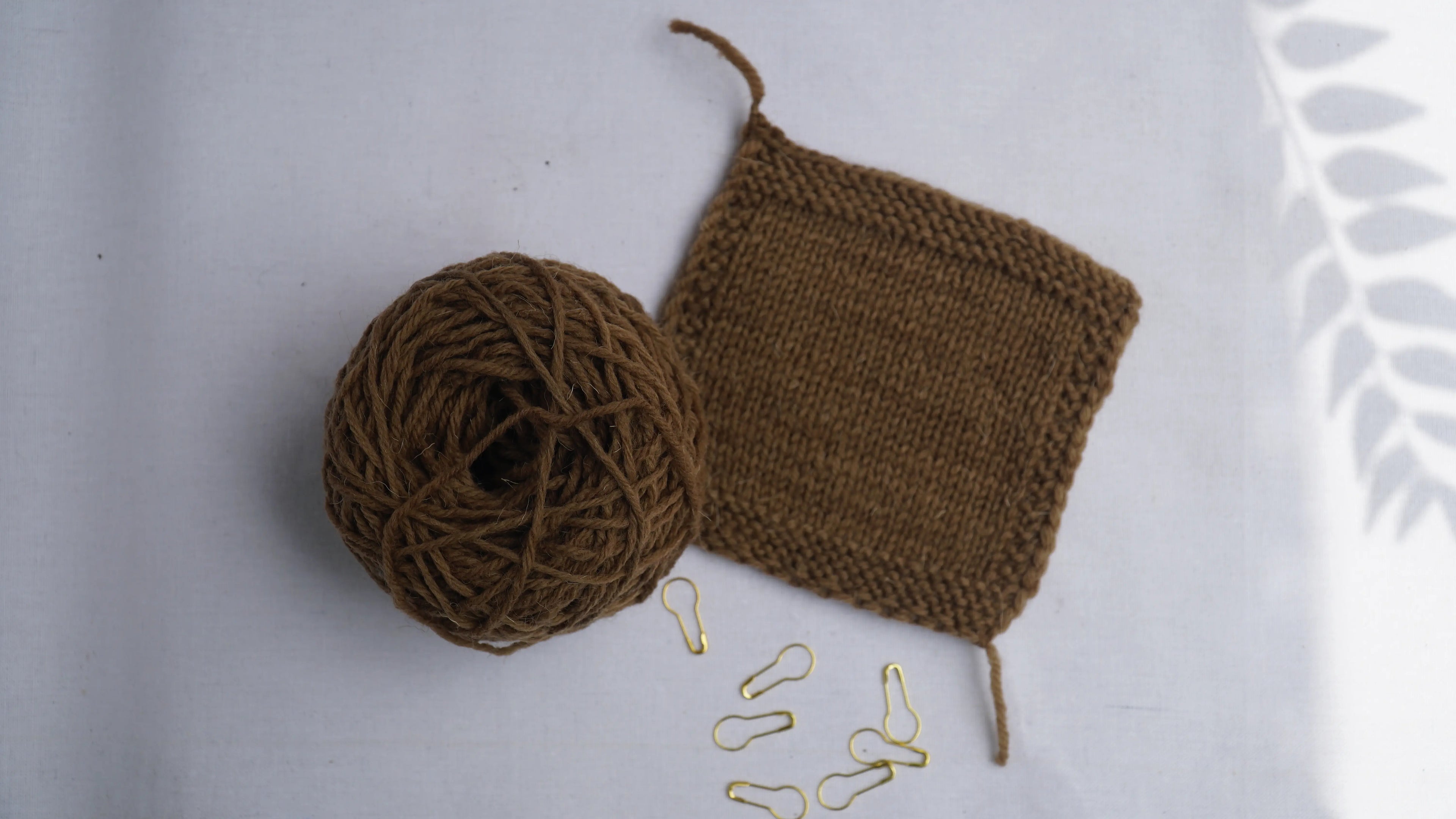 Rich Walnut Brown Yarn