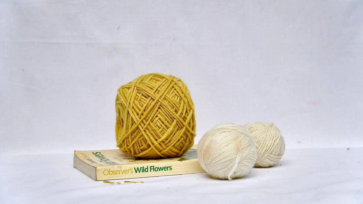 natural dyed yarn with marigold
